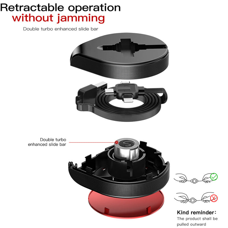 Telescopic data line three-in-one fast charging data line Telescopic data line three-in-one fast charging data line